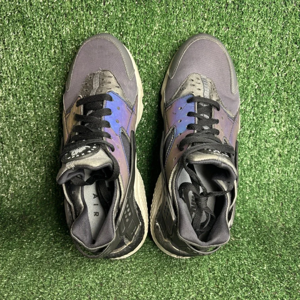 Nike Air Huarache Run Iridescent Blue‎ Grey Athletic Sneaker Shoes Mens Size 10